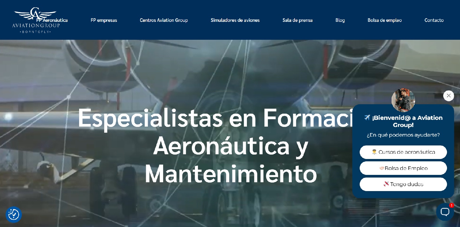 Desarrollo web de Aviationgroup